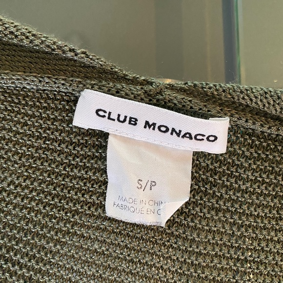 Club Monaco olive green top - Picture 3 of 3
